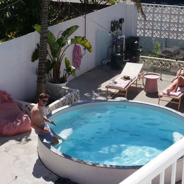 Chilling in the plunge pool